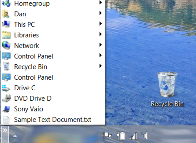 Use The Taskbar Toolbars