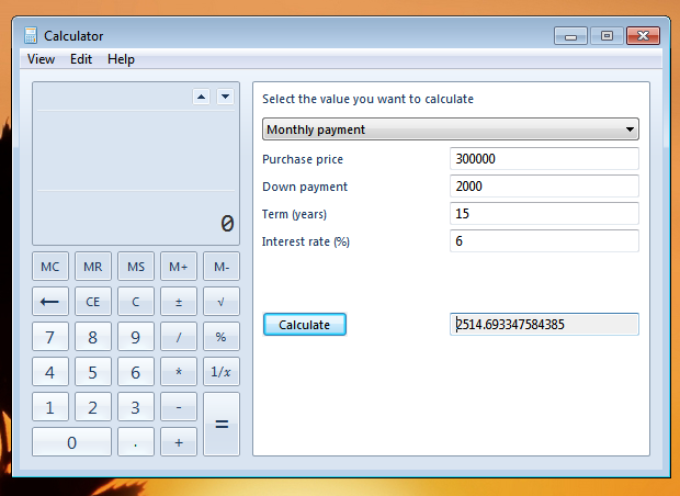 Use the Built-In Windows Calculator!